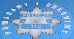 Logo Policji z mottem Pomagamy i chronimy