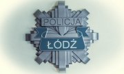 Zdjęcie przedstawiające logo Policji z napisem Łódź