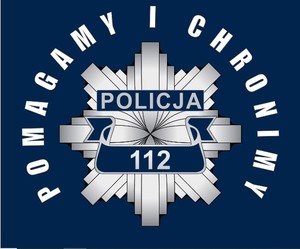 Logo Policji z numerem alarmowym