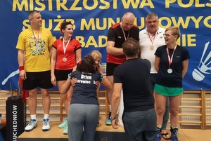 Asp. szt. Edyta Dobies-Szkamruk dołączyła do swojej pokaźnej kolekcji dwa medale Mistrzostw Polski Służb Mundurowych w Badmintonie