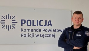 Dzielnicowy z łęczyńskiej komendy asp. Grzegorz Wyszomirski