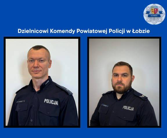 Zdjęcia portretowe dwóch policjantów