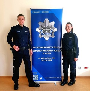 Dwójka dzielnicowych z VIII Komisariatu Policji w Łodzi