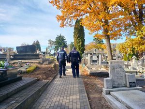 policjanci podczas działań