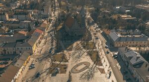 Panorama miasta z lotu