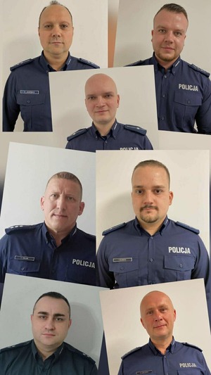 Kolaż zdjęć policjantów