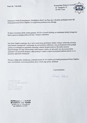Karta papieru zadrukowana pismem maszynowym
