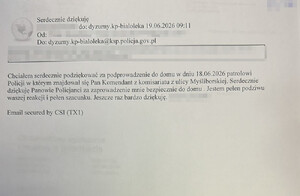 Zanimizowany wydruk e-mail