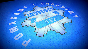 Logo policyjne z mottem pomagamy i chronimy