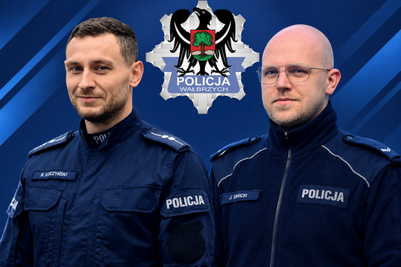 Dwóch umundurowanych policjantów